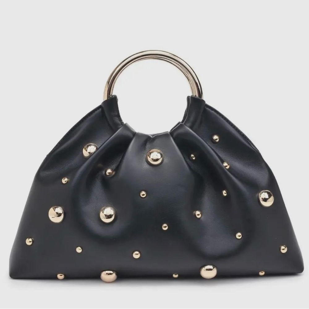Elegant Black and Gold Women's Handbag